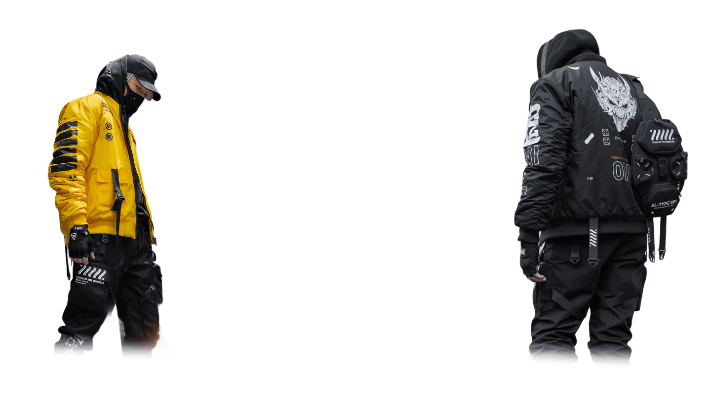 Techwear figures background